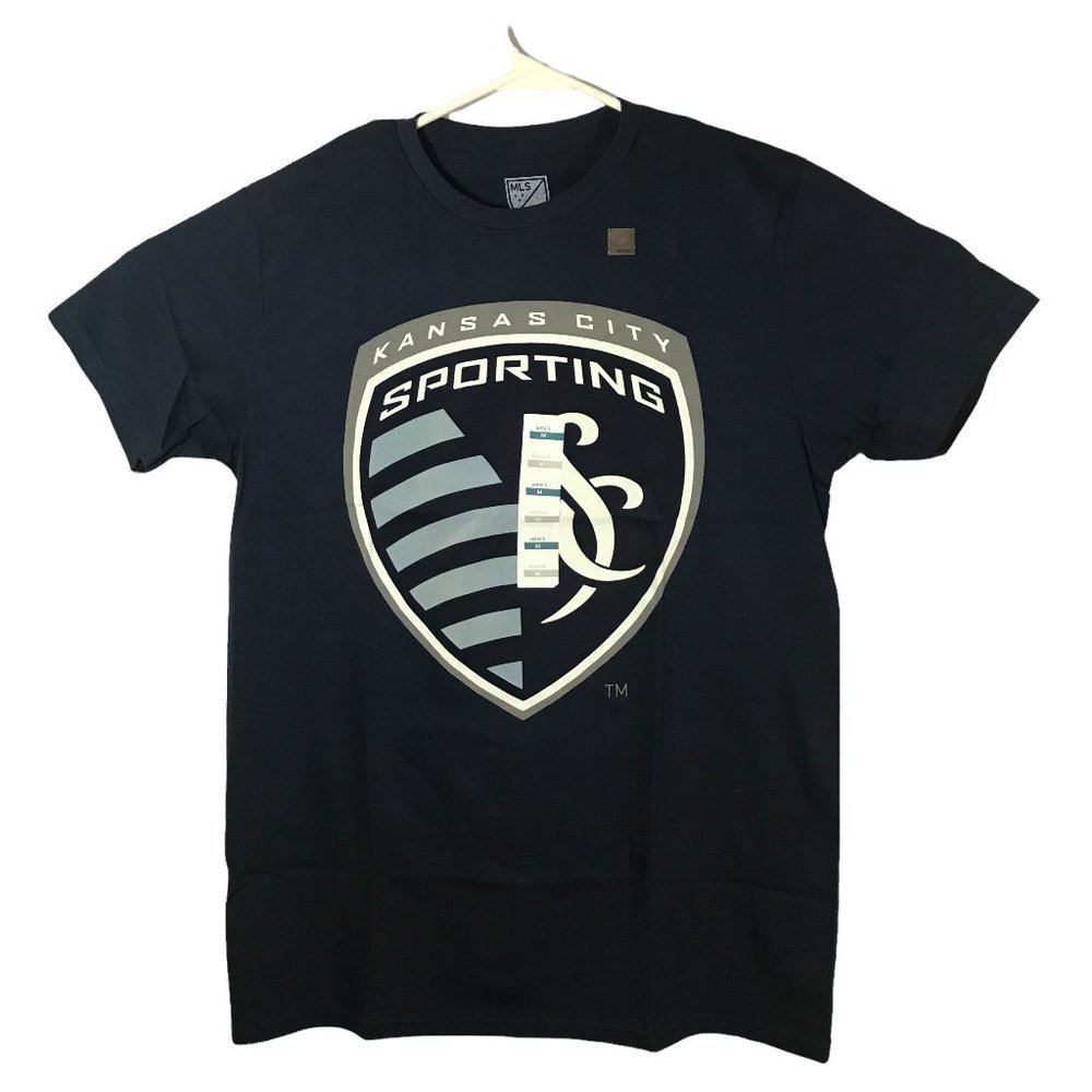 KANSAS City Sporting Official MLS Graphic Blue Unisex Size M